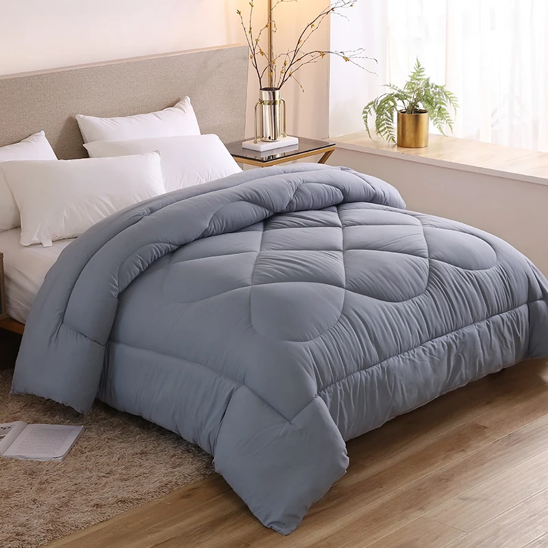 

High-grade All-season Down Duvet Plush Hot Sales Hotel Home Bedding Comforter New Design Cotton Microfiber Fill Washable Duvet