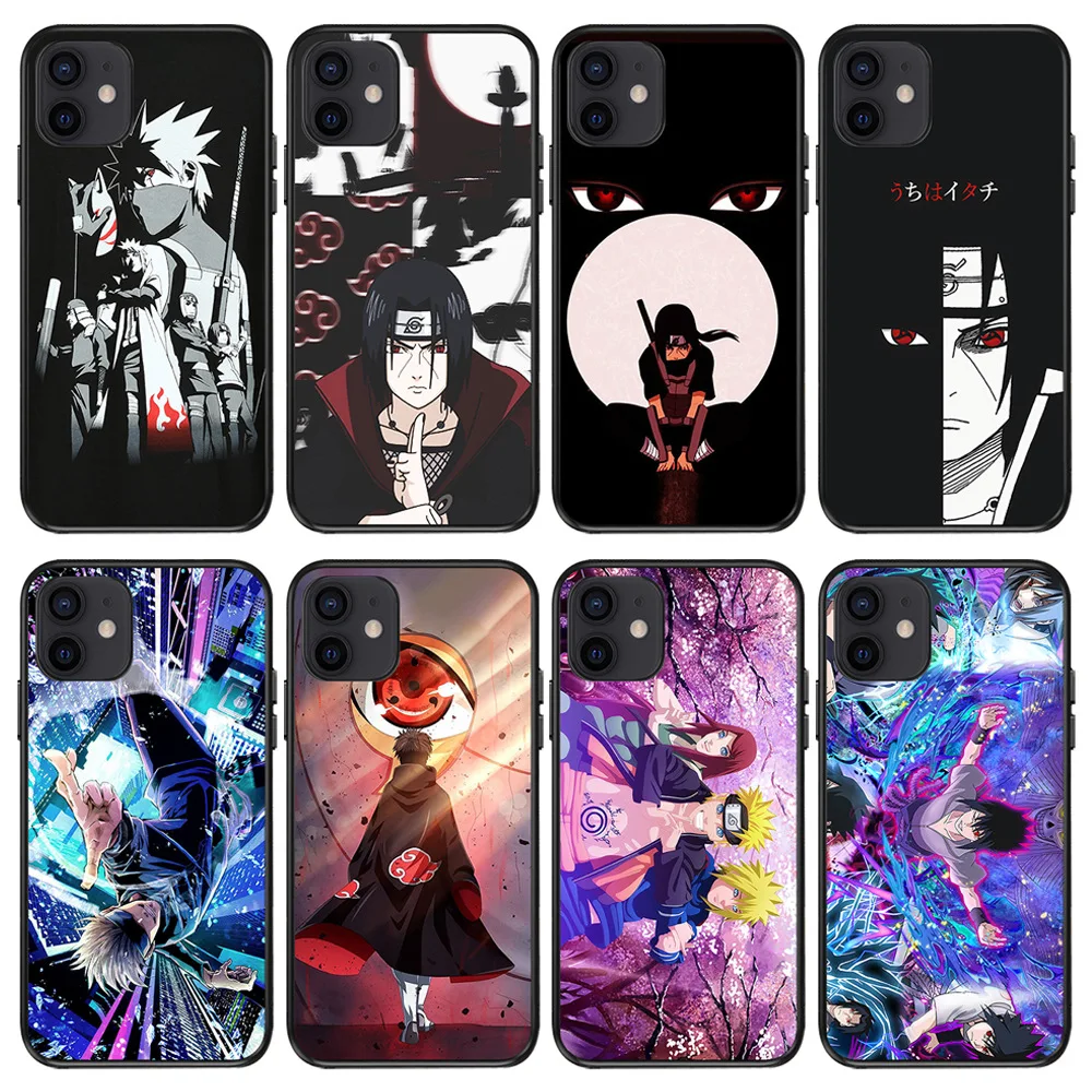 anime naruto itachi phone case for iphone 6 7 8 plus 11 12 13 pro max se2020 x xr xs phone cover back shell toys for kids gift free global shipping