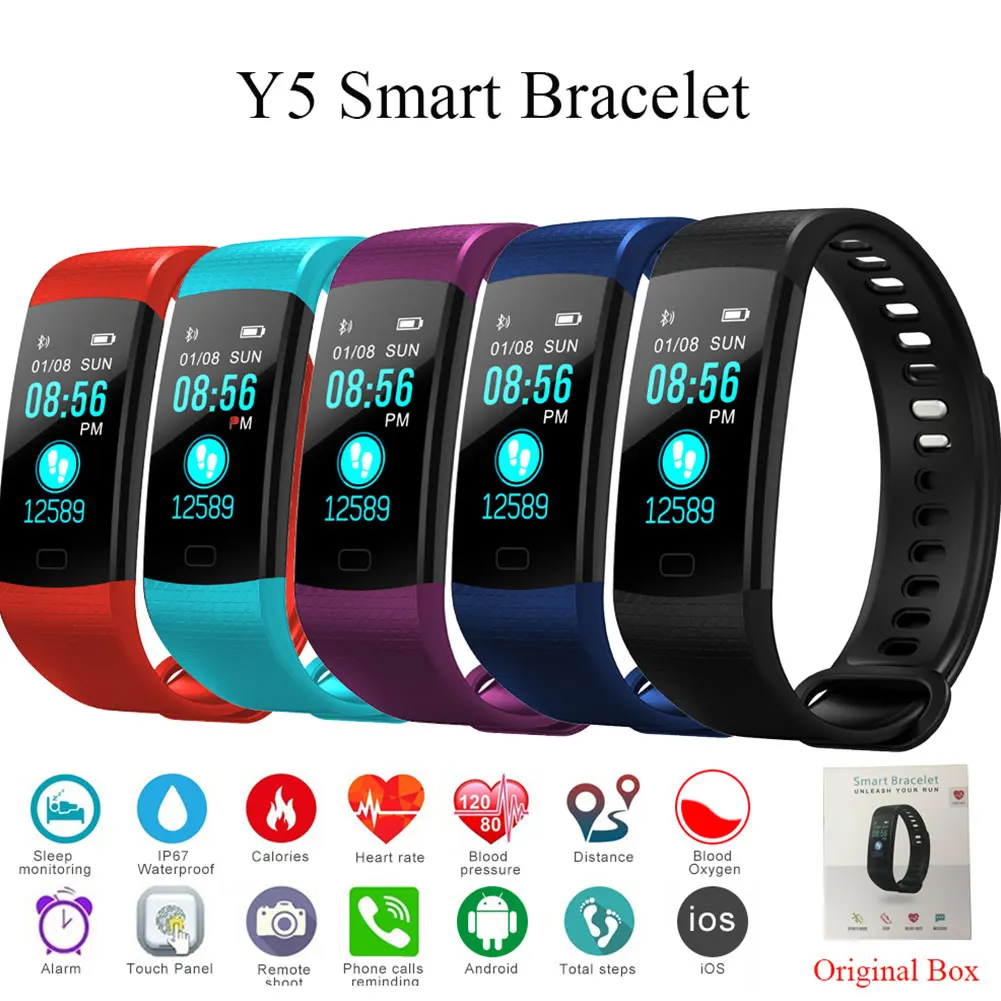 

Sport Smart Watch Waterproof Fitness Tracker Blood Pressure Heart Rate Monitor Smart Bracelet For Android IOS Phone Tracker Red
