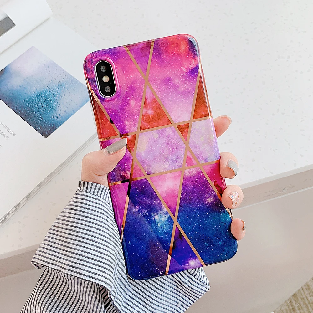 Чехол для телефона SUYACS Fantasy Dream marble для iPhone 11 Pro Max 7 8 Plus X XR XS Max 6 6S гальванический геометрический мягкий чехол-накладка