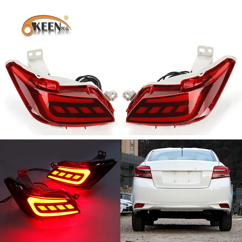 

OKEEN modification is suitable for the bar after 17-18 vios light special car LED brake lights, bumper tail lights