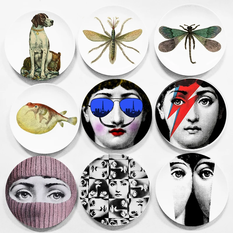 

6" / 7" / 8" Wall Hanging Lady Face Plates Home Decorative Bar Background Art Nouveau Decoration Dishes Ornaments Crafts