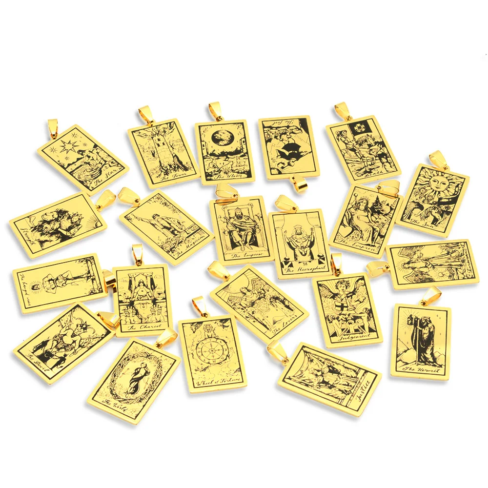 Кулон из нержавеющей стали золотой цвет 22 шт./компл. | Украшения и аксессуары