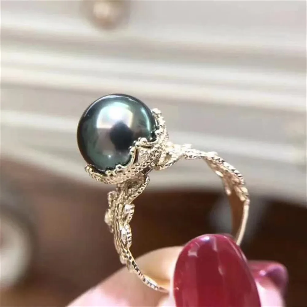 

Pearl Ring Settings, Fashionable Ring Findings, Adjustable Size 925 Silver Ring Jewelry DIY Making No Pearl