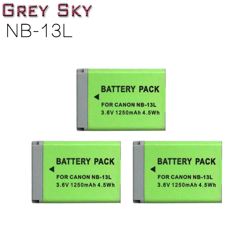 3battery NB-13L NB 13L NB13L батарея+ ЖК USB зарядное устройство для Canon PowerShot G5X G7X G9X G7 X Mark II G9 X, SX620 SX720 SX730 HS - Цвет: 3battery