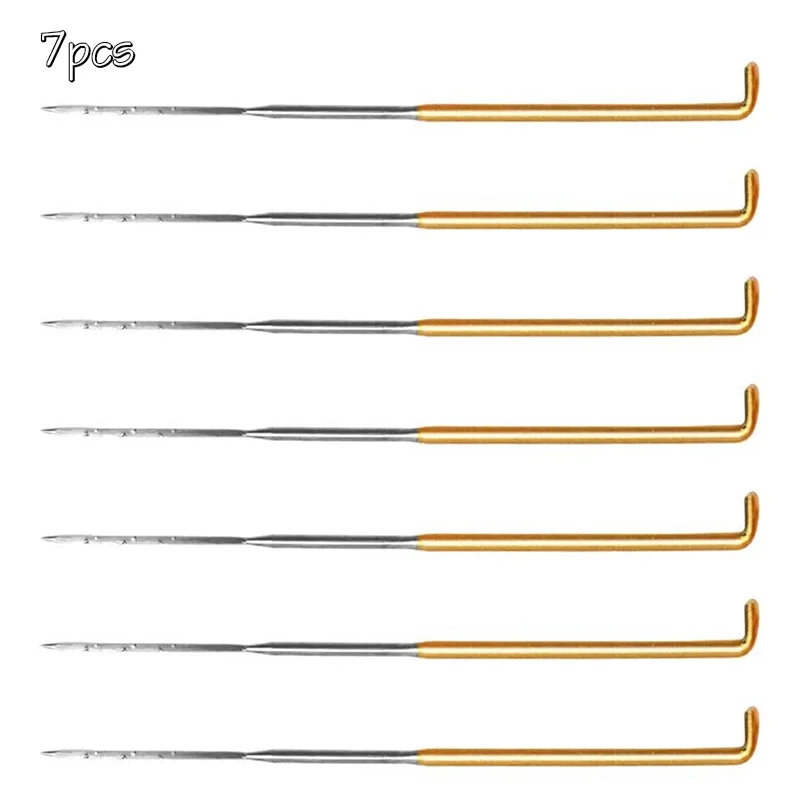 

LMDZ 7 Pieces Needle Felting Needles, Wool Felting Supplies Felting Needles Kit Needle Felting Tool with Plastic Box(Gold)