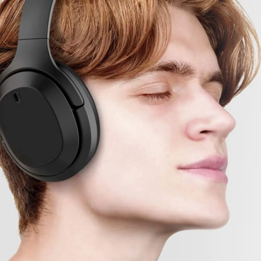 

Hot Headset ANC Hi-Fi Stereo Foldable Noise Cancelling Stereo Headsets With Built-In Mic Wireless Over Ear Bluetooth Headphones