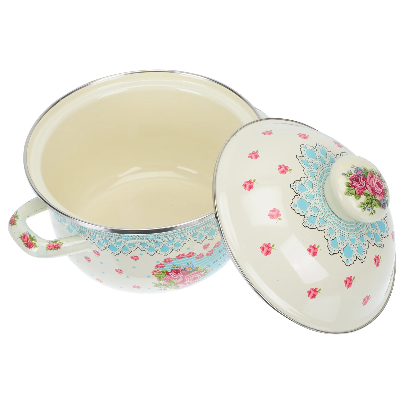 

1 шт. практичный горшок для тушения, кухонный горшок, эмалированный горшок для приготовления пищи, утолщенный стоковый горшок