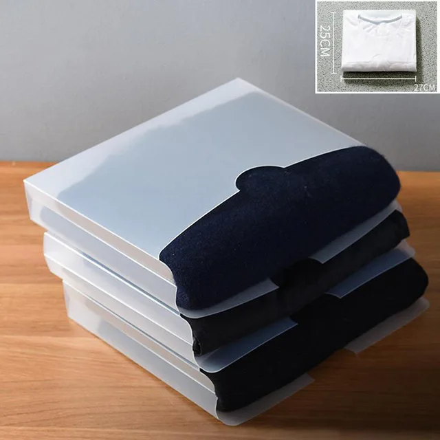 5Pcs-L-box 10 шт./компл. для хранения одежды для наружных осветительных приборов быстрая Ленивый Складной гладильная доска рубашка одежда футболка сумка для хранения гардероба папка Пылезащитная коробка для хранения - Цвет: 5Pcs-L-box