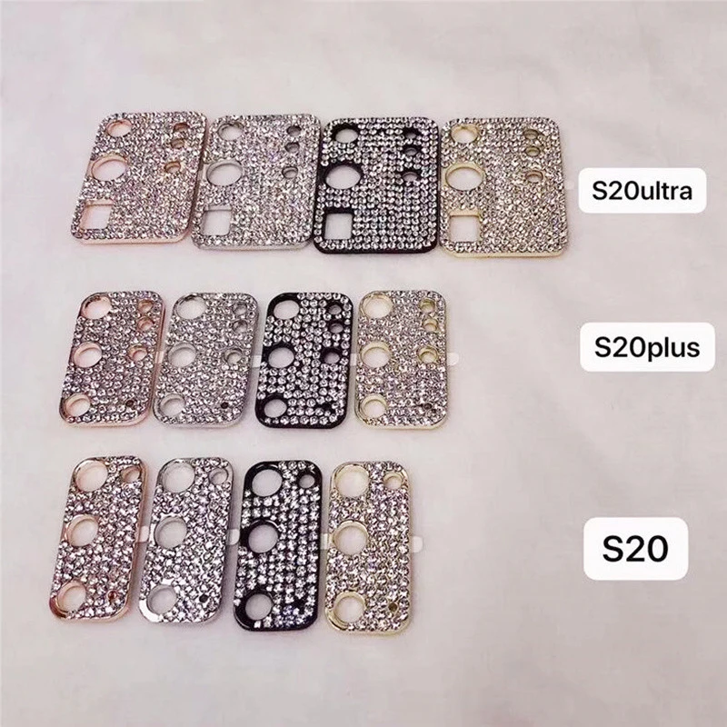 3D чехол со стразами для объектива камеры Samsung Galaxy S20 Ultra Plus защитный телефона Etui Coque