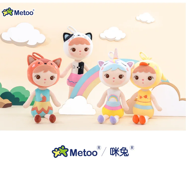 Подлинный Metoo коала плюшевые игрушки кеппель кукла кошка/единорог/лиса и утка срезанные игрушки подарок на день рождения 4 шт./лот