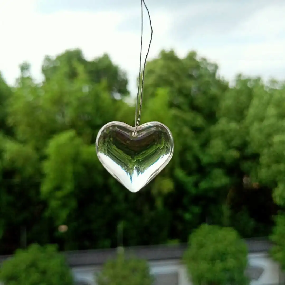 Хрустальные подвески в форме сердца прозрачные стеклянные кристаллы для