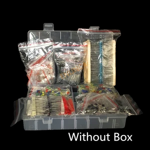 Набор металлических пленочных резисторов, светодиодные диоды, электролитический конденсатор, керамический набор транзисторов, наборы для самостоятельной сборки электронных компонентов