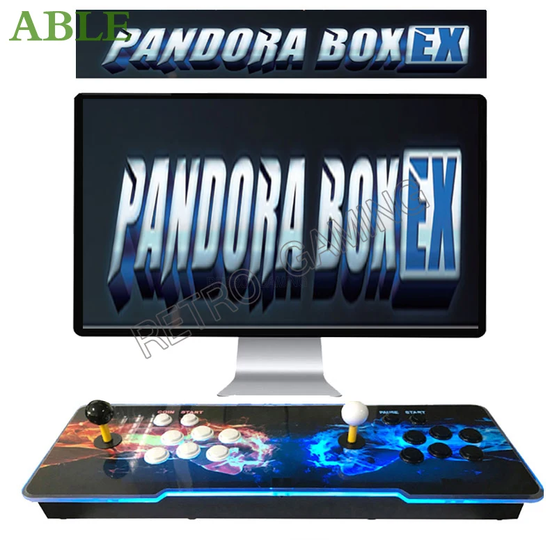 

Аркадная игровая консоль 3300 в 1 3d Wi-Fi Pandora Box 1080FHD сохраняет игры высокий балл 6 кнопок джойстик поддержка 3P 4P