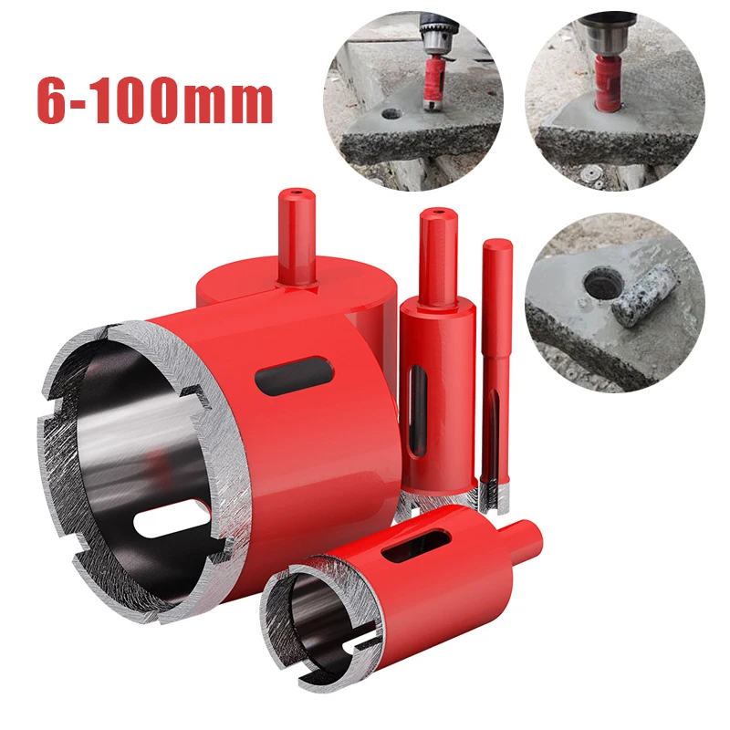 

1pcs 6-100mm Marble Hole Opener Diamond Core Bit Hole Saw Drill Bit for Marble Granite Brick Tile Ceramic Concrete Drilling