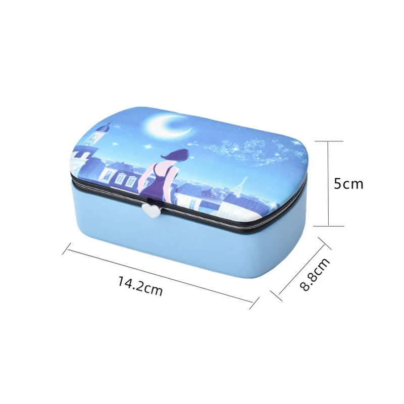 FORWELL Simple Beauty Printing Jewelry Box Necklace Bracelet Net Red Jewelry Storage Box Jewelry Storage Box