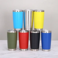 travel mug ice cup 20 oz colourful tumbler 304 stainless steel double wall vacuum insulated coffee mug wide mouth metal bottle