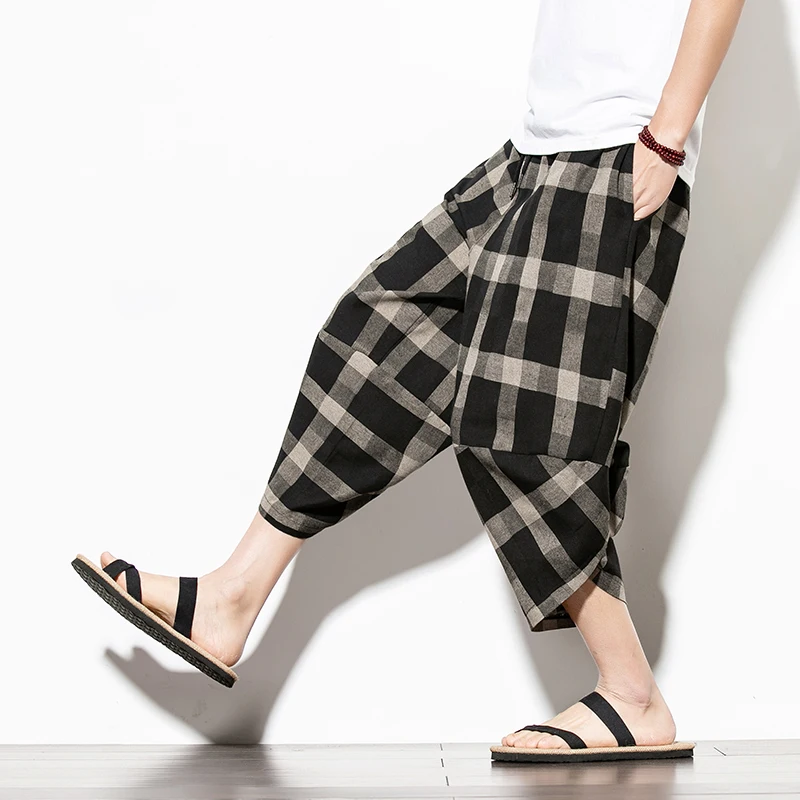 

Summer Men Streetwear Pants Casual Harem Pants Man's Wide Leg Pants Joggers Loose Pants Male Hip Hop Trousers Men Clothing