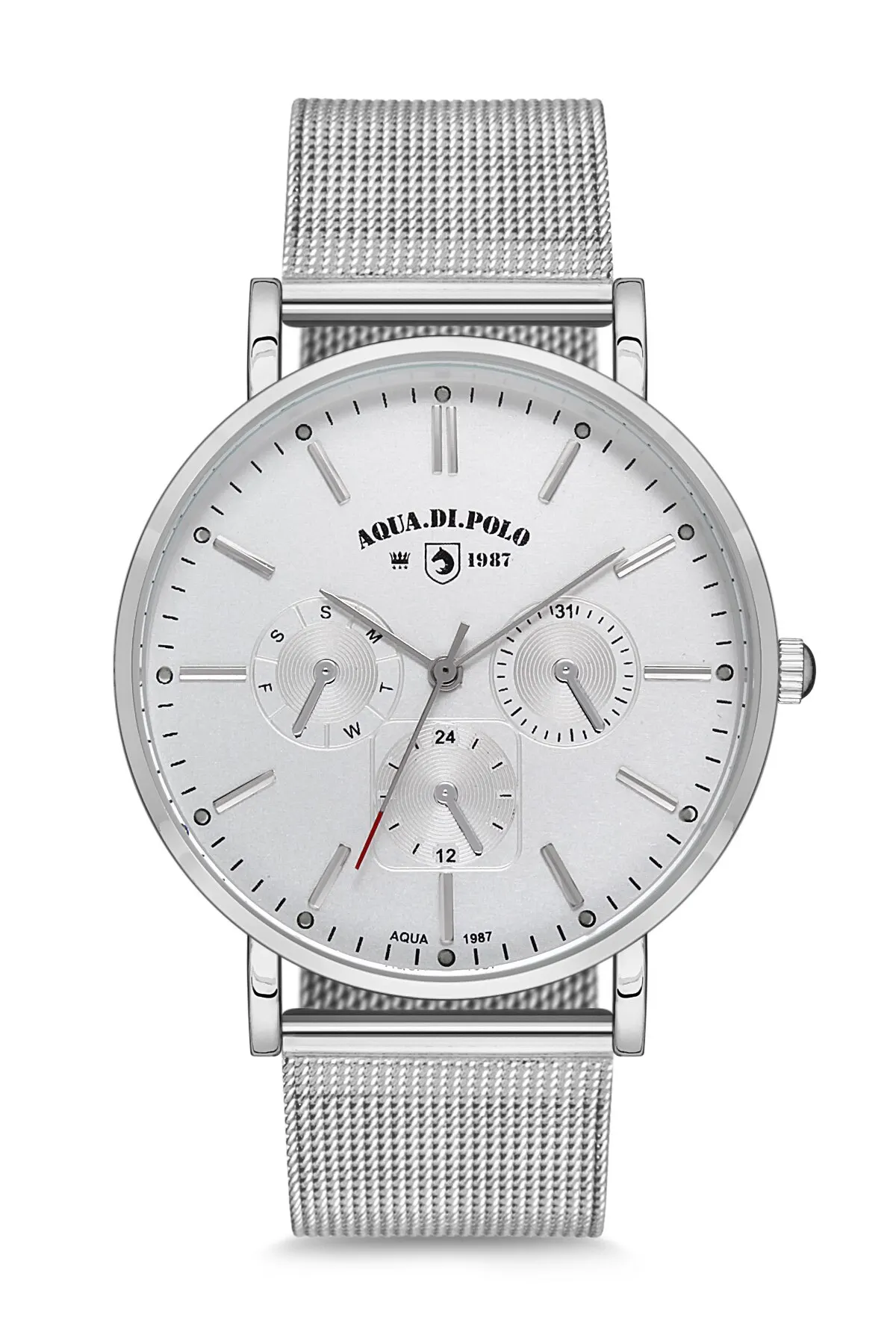 

2020 top Brand Luxury Fashion Men 'S Silver Steel Quartz Wrist watch APSV1-A6320-EH151 Aqua di Polo 1987