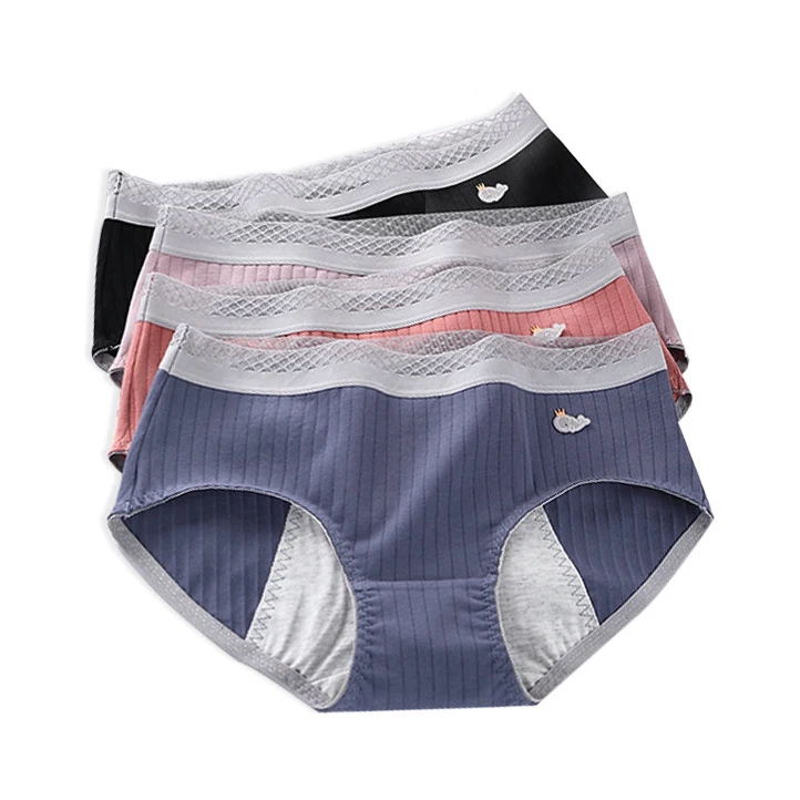 Трусики для менструации из чистого хлопка женские осенние бесшовные простые