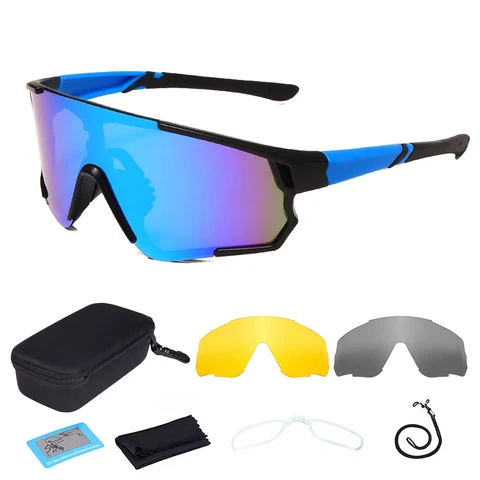 3 линзы Поляризационные женские солнцезащитные очки для велоспорта, солнцезащитные очки шоссейные велосипеды Для мужчин Для женщин велосипедные очки для спорта на открытом воздухе очки с Чехол очки Myopia оправа