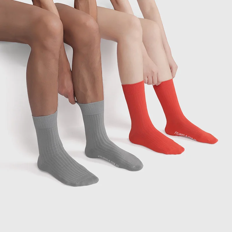 Классические модные носки кроссовки Зимние толстые теплые высокие однотонные