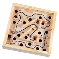 new arrivals wood labyrinth puzzle balance board bead maze game small hand held skill toy birthday xmas gift for children kids