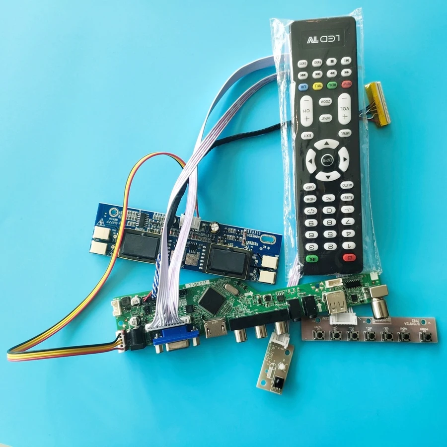 

1280*1024 4CCFL LCD monitor controller board VGA AV USB DIY kit panel for LTM190E1/LTM190E4/LTM190EX/LTM190EP01 30 Pin LVDS
