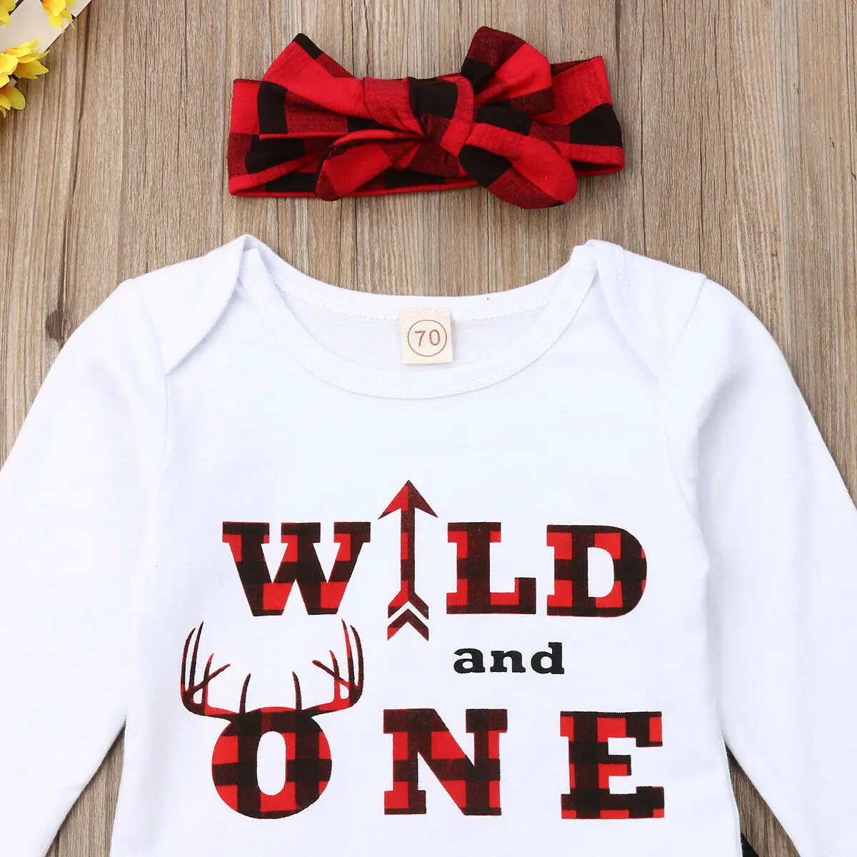 1 год Рождественская мода новорожденный малыш девочка мальчик Красный Клетчатый