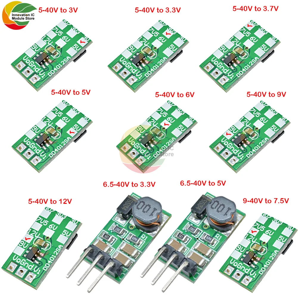 

Step-down Converter Voltage Stabilized Charger Power Module DC 5-40V to 3V 3.3V 3.7V 5V 6V 7.5V 9V 12V Charger Accessory Module