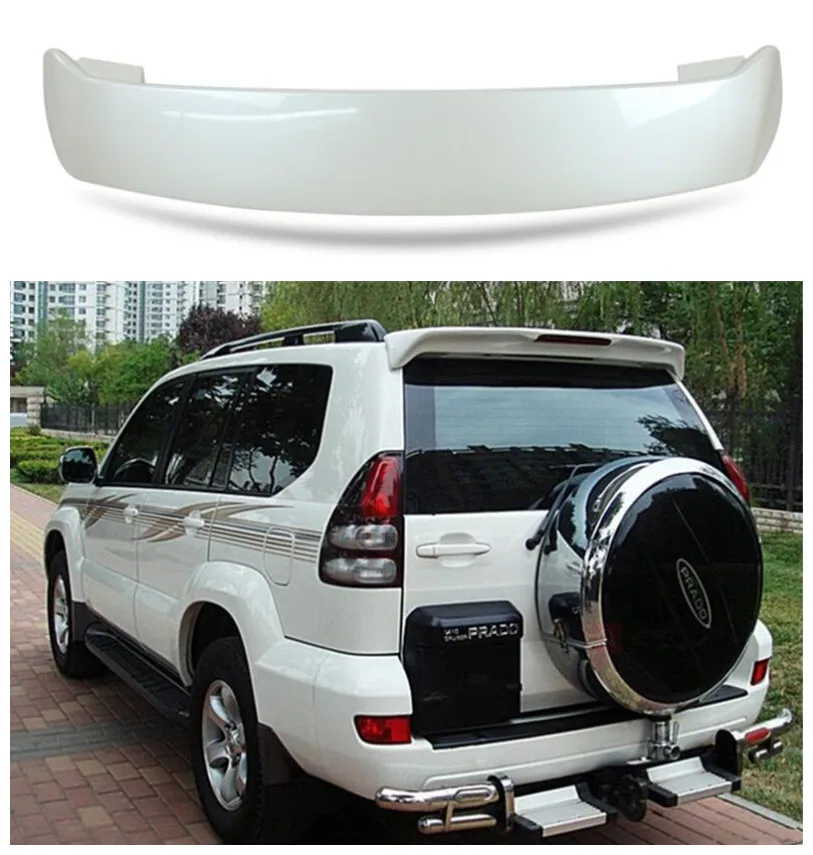 

High quality ABS Paint Car Rear Trunk Lip Spoiler Wing Fits For TOYOTA LAND CRUISER PRADO 120 2003 2004 2005 2006 2007 2008 2009