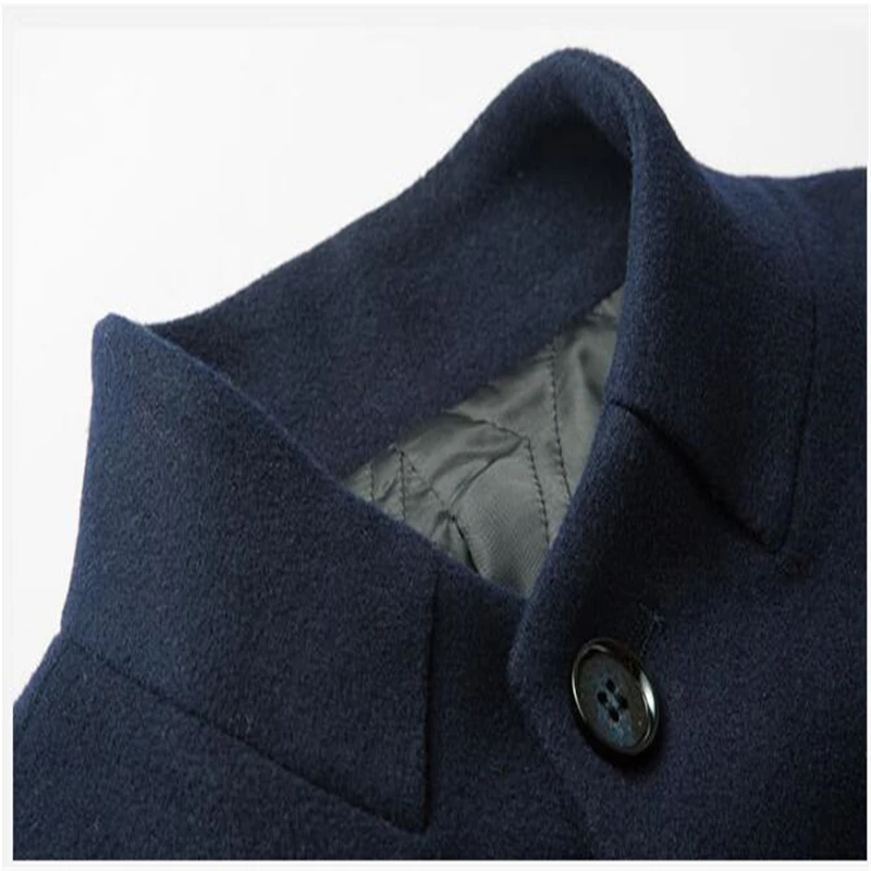 

Windbreaker New Wool Winter Knitted Thickened Woolen Mens Casual Coat Jaket Men
