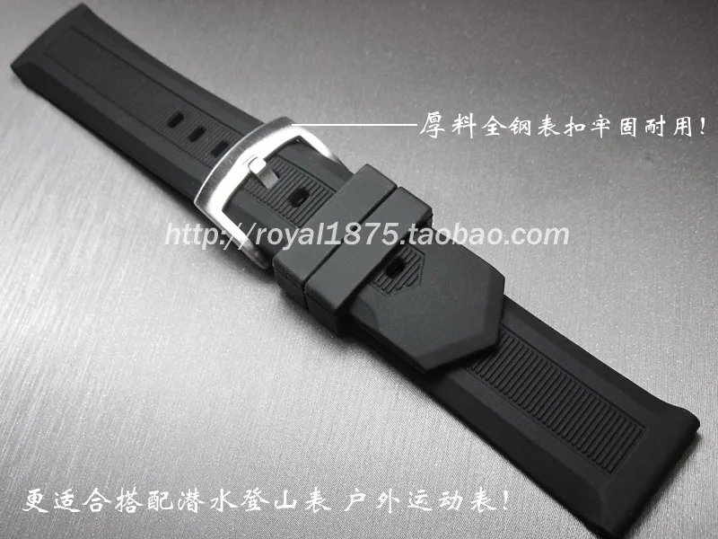 Ремешок силиконовый для мужских часов резиновый сменный быстросъемный браслет