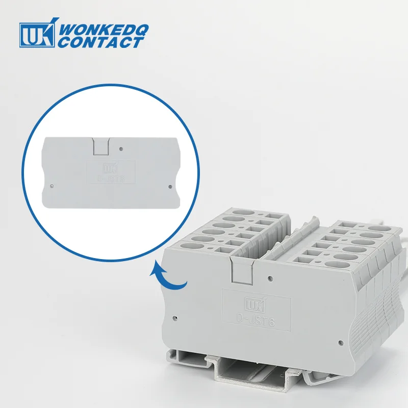 1 шт. D-ST6/PT6/ST10/PT10 Торцевая барьер пластина для PT/ST 6/10 провода электрический разъем