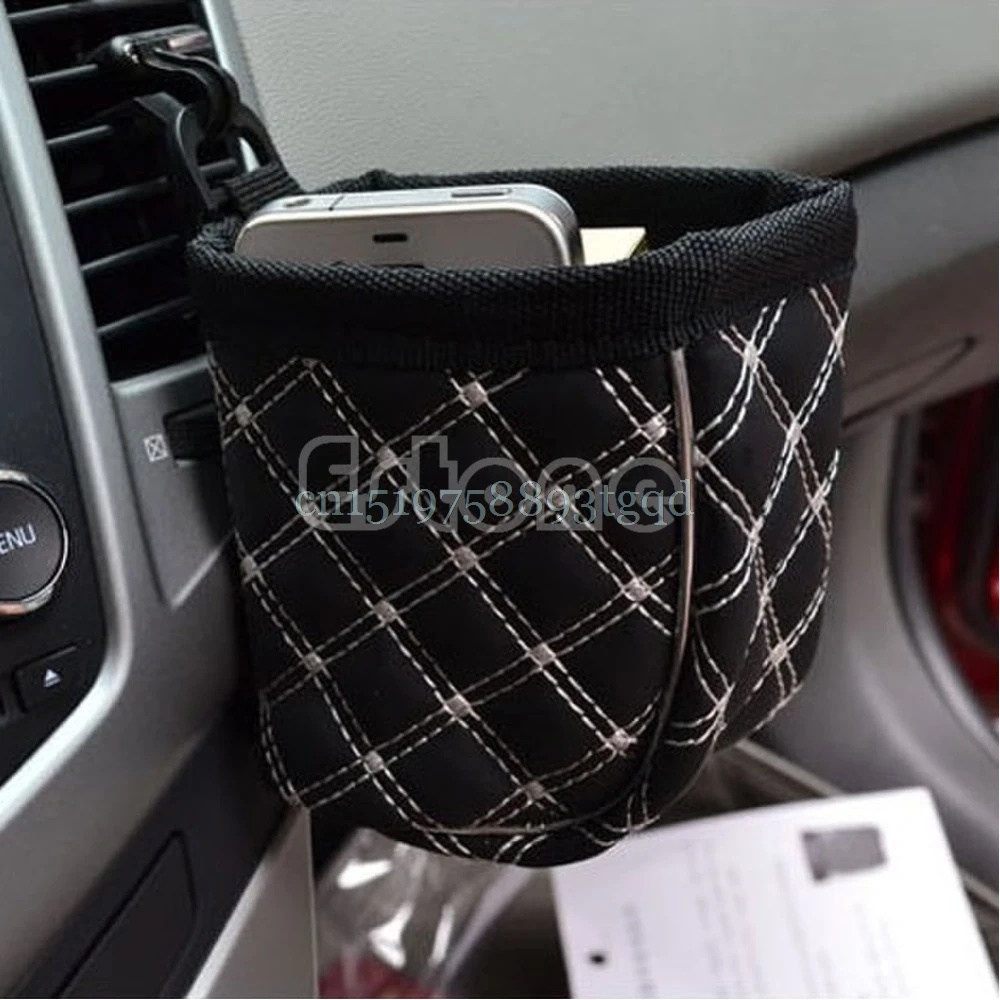 

Car Air Vent Mobile Phone Mesh Holder Pocket Debris Storage Organizer Pouch Bag