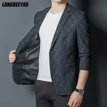 Veste de soirée décontractée pour hommes, haut de gamme, nouvelle marque de styliste, mode, Blazer Slim Fit pour hommes, nuit coréenne, manteau de costume élégant, vêtements pour hommes  (3)