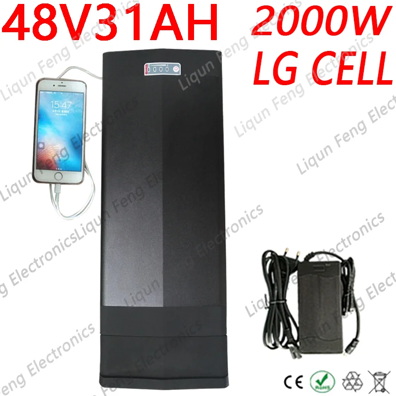 Литий ионный аккумулятор для электровелосипеда Panasonic/Samsung/sanyo/LG 48 В 2000 Вт 1000 30