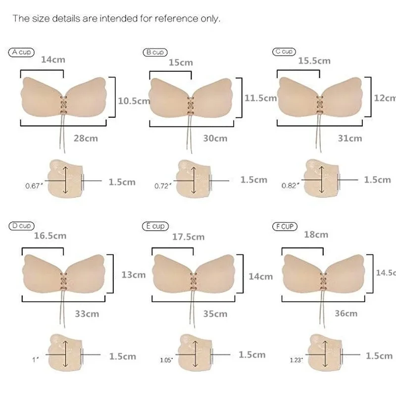 Большой размер D E F прозрачный бюстгальтер на лямках липкий пуш-ап для женщин с