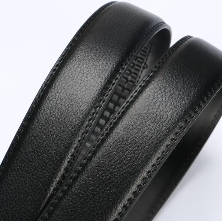 men's automatic buckle belts No Buckle Belt Brand Belt Men High Quality Male Genuine Strap Jeans Belt  free shipping 3.5cm belts images - 6