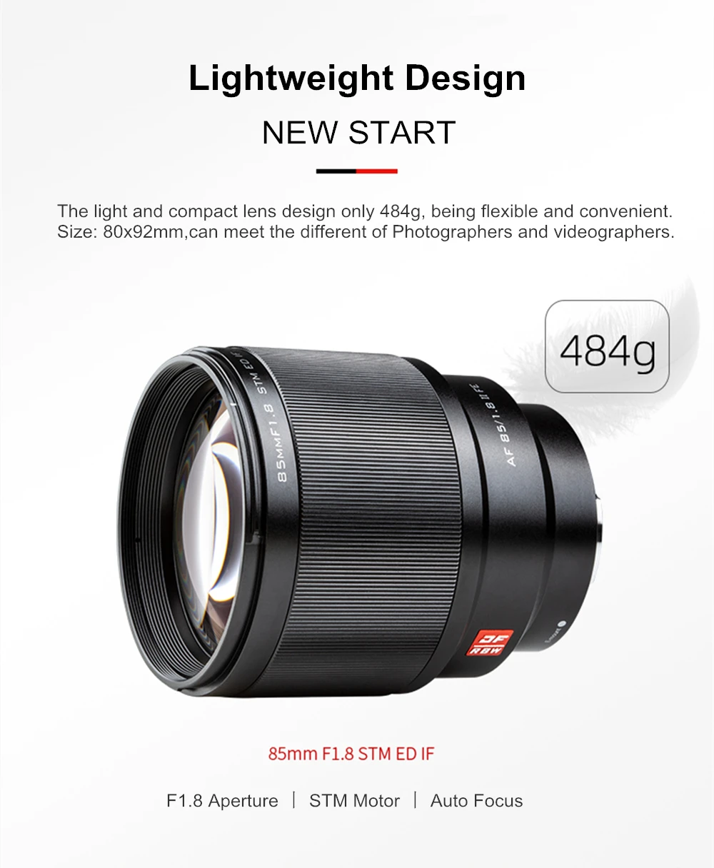Viltrox 85 мм f1.8II STM Автофокус Полнокадровый портретный основной объектив для Sony E-Mount