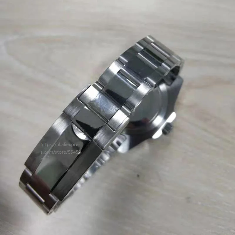 

40mm Men's Watch GMT Sapphire Glass Luxury Brand Automatic Stainless Steel Case Waterproof Silver Dial Luminous Watch Men