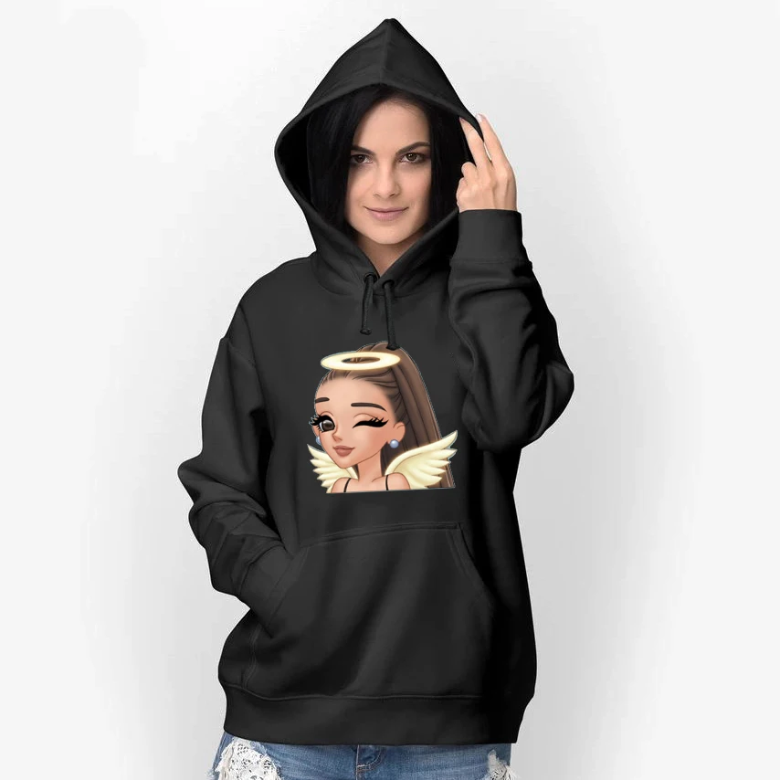 905-Ariana Grande-4 Женские толстовки Ариана Гранде с длинным рукавом, зимняя забавная хлопковая толстовка, осенняя модная Толстовка Harajuku, повседневная спортивная одежда для девочек - Цвет: 905-Ariana Grande-4