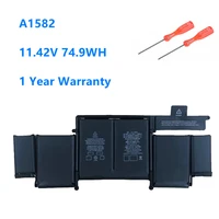 a1582 laptop battery for apple macbook pro 13 retina a1502 2015 year me865 me864 020 00010 11 42v 74 9wh6559mah