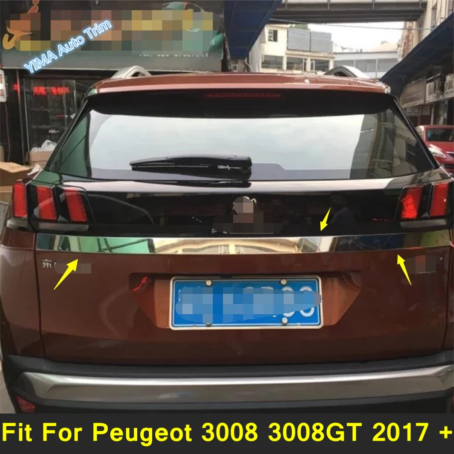 

Lapetus Auto Styling Rear Trunk Cover Tailgate Hatch Back Door Handle Molding Boot Garnish For Peugeot 3008 3008GT 2017 - 2022