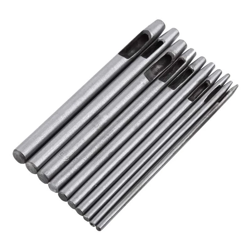 

10 Pcs Leather Hole Punch Cutter Hollow Punch Set for Leather Tools for Soft Material Working 0.5-5mm