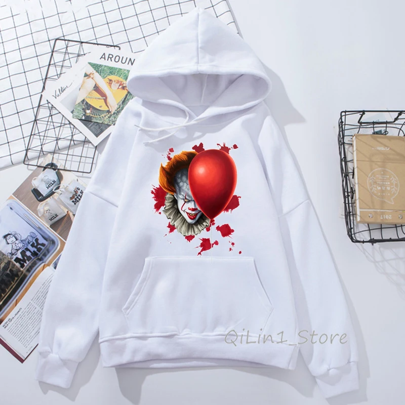 Spring Autumn Winter Horror Film Best Stephen King's It cap hoodies women’s sweatshirt pennywise custom hoodie Unisex Outerwear