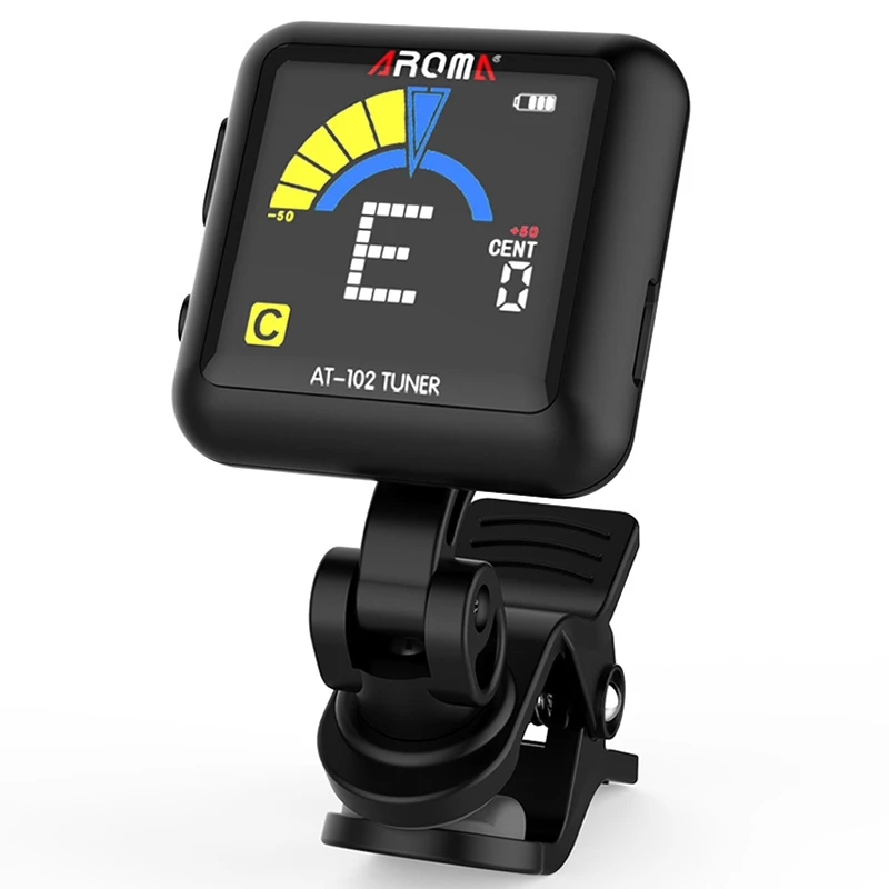 Арома At 102 перезаряжаемый клип на гитарный тюнер цвет Sn со встроенным