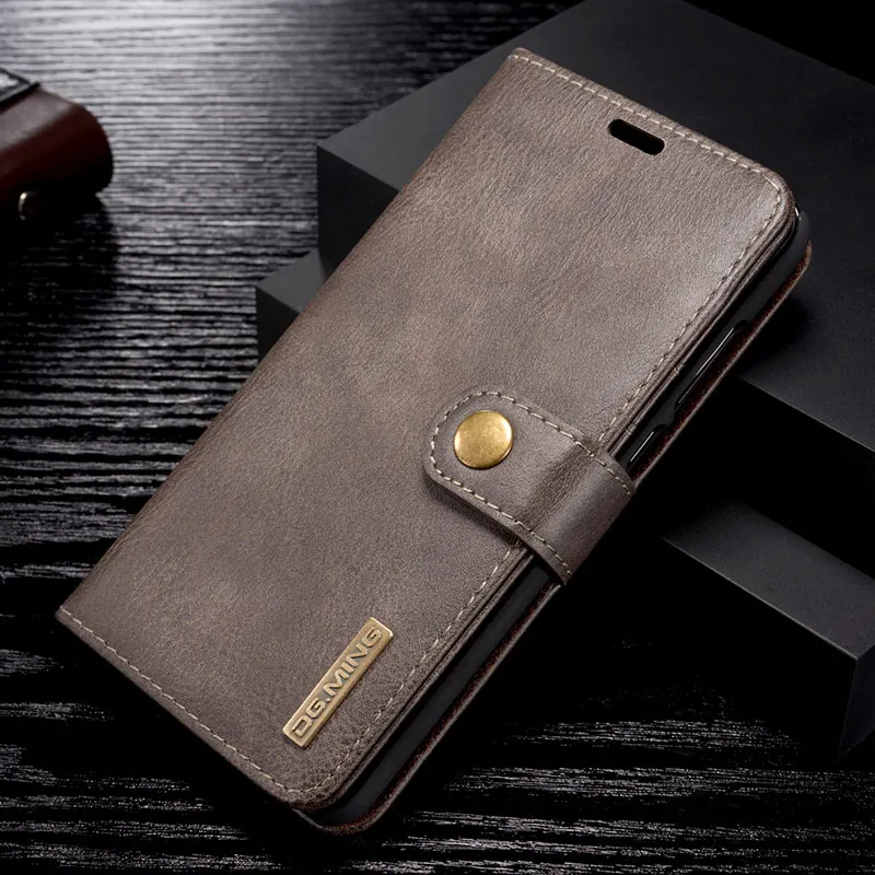 Многофункциональный чехол для телефона сумка для huawei P20 P30 Коврики 30 20 Pro Lite чехол Магнитный 2 в 1 съемный кожаный бумажник чехол-Обложка с подставкой и кардхолдером - Цвет: Серый