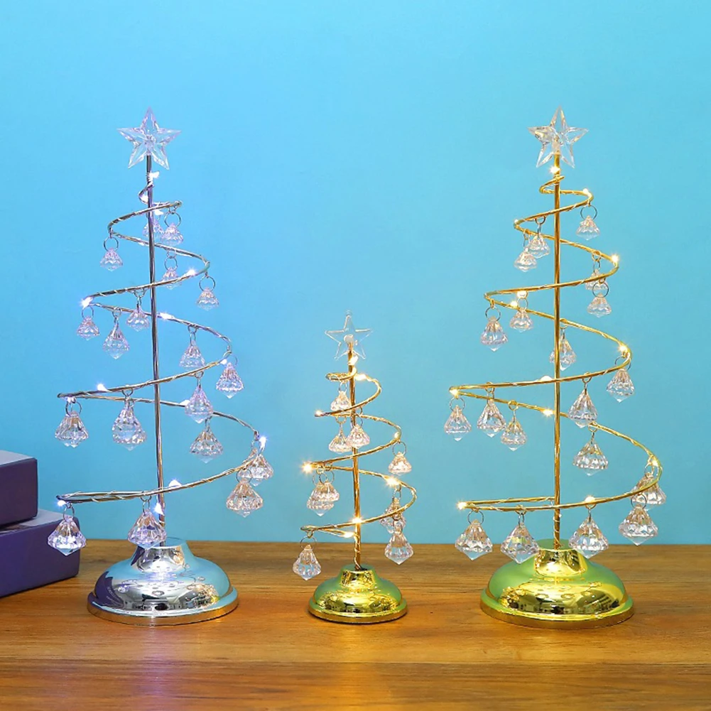 Christmas Tree Light Luminous Crystal Star Lantern Party Props Home Fireplace Decoration Supplies | Лампы и освещение