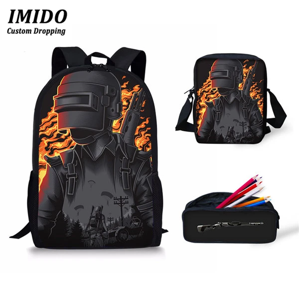 Новый популярный мужской рюкзак с принтом игры PUBG Ланч бокс для мальчиков